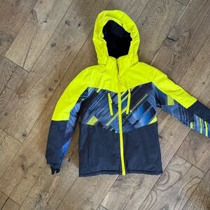Mountain Warehouse Youth Yellow and Black Hooded Jacket 11/12